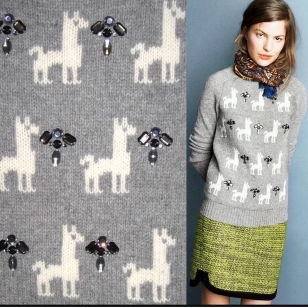 J. Crew Wool LLama Sweater